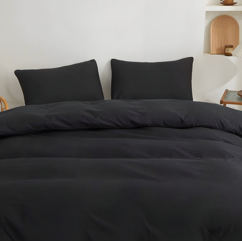 Housse de Couette Noire – Midnight Luxe